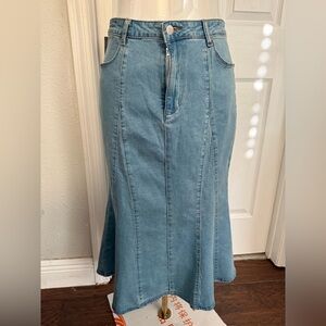 Allegra K Light Blue Denim Skirt
